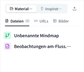 Dateien, Links und Bilder im Projekt verwalten