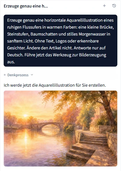 Eine KI-generierte Illustration im Chat ansehen