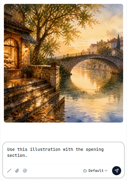 View an AI-generated illustration in the chat