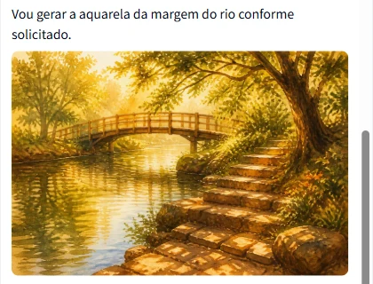 Ver uma ilustração gerada por IA na conversa